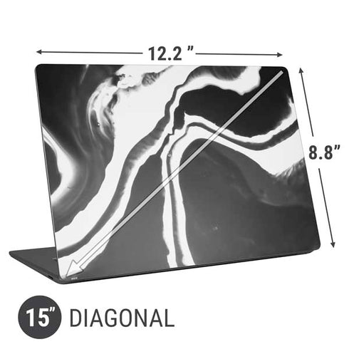 Black Marble Ink Universal Laptop 15in (12.2 x 8.8in) Skin
